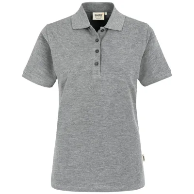 HAKRO Poloshirt Classic Damen #110  Gr. M grau-meliert