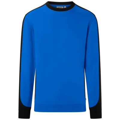 HAKRO Sweatshirt Contrast ECO #549 Gr. S royalblau/schwarz