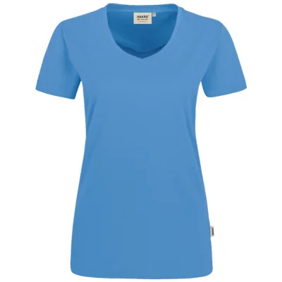 HAKRO V-T-Shirt Mikralinar Damen #181 Gr. XL malibublau