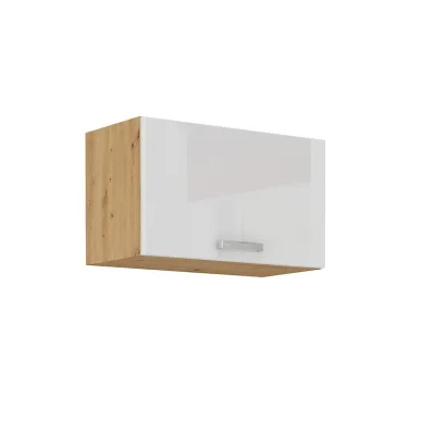 Hängeschrank 60 cm Eiche Artisan + Weiß Hochglanz Küchenzeile Küchenblock Küche