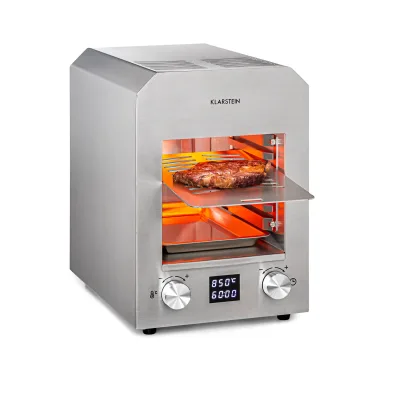 Hannibal Hochtemperaturgrill Indoor 2.200W 850°C Edelstahl silber