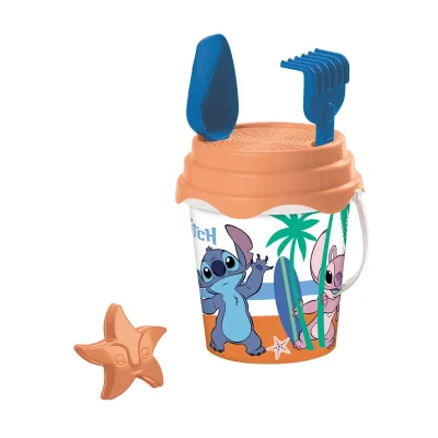 Happy People - Disney Stitch - Strandset Eimer Schaufel Gießkanne Sandspielzeug Sandform Förmchen