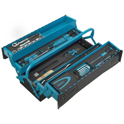 Hazet Metall-Werkzeugkasten, mit Sortiment 190/79, 79-tlg., 2 - 22, PH1 - PH3, PZ1 - PZ3, T10 - T40