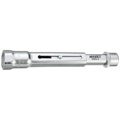 Hazet Zündkerzen Schlüssel 2505-2, 3/8 (10 mm) Vierkant hohl, Außen Sechskant Profil, SW 20,8 mm, 13/16