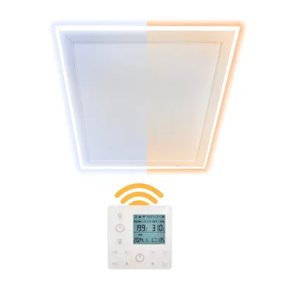Heidenfeld Infrarot-Deckenheizung HF-HP500 2.0 mit Licht, 390-800Watt, 3-20m², Fernbedienung, LED (640 Watt)