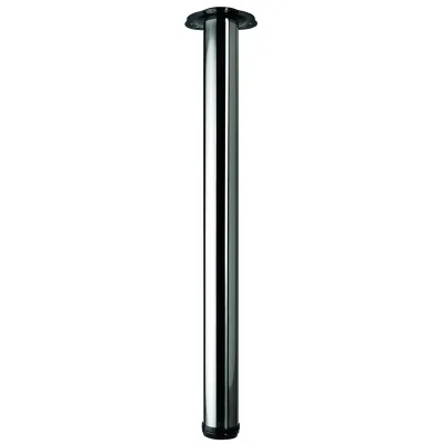 Hettich Set Tischbeine Tischfüße (D60x700-730mm, Edelstahl-Optik, 4 Stk.) 40649