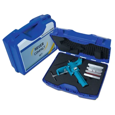 Heuer Schraubstock 120 mm Compact mit Koffer + Schraubstockbacken, Amboss