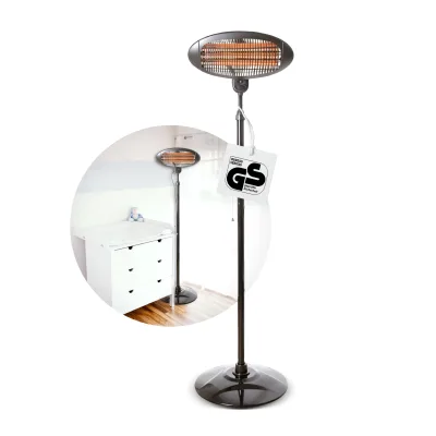 H+H BS 55 Stand-Heizstrahler mit drei Heizstäben, 2000 W