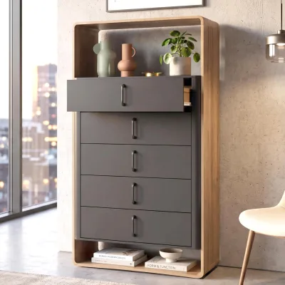 MCW Highboard Dunkelgrau 120x80x42 cm