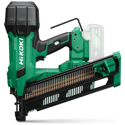 HiKOKI Akku-Streifennagler 18 V Brushless, 21°, Rund-Kopf Nägel bis 90 mm, incl. Zubehör, Koffer