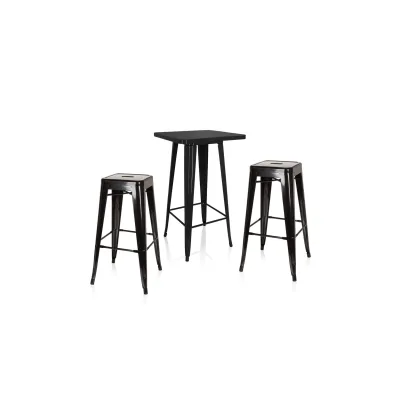 hjh OFFICE Bar-Set Vantaggio Set Metall ohne Armlehnen