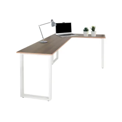 hjh OFFICE Eckschreibtisch WORKSPACE BASIC I Melaminharzbeschichtete Spanplatte, Gestell pulverbeschichteter Stahl