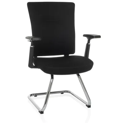 hjh OFFICE Freischwinger CAPTIVO PRO V Stoff mit Armlehnen (höhenverstellbar)