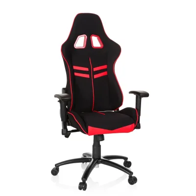 hjh OFFICE Gamingstuhl LEAGUE PRO I Stoff mit Armlehnen (höhenverstellbar)