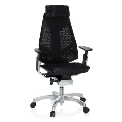 hjh OFFICE High End Bürostuhl GENIDIA PRO Netzstoff mit Armlehnen
