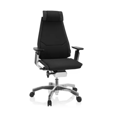 hjh OFFICE High End Bürostuhl GENIDIA PRO Stoff mit Armlehnen