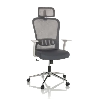 hjh OFFICE Home Office Bürostuhl BELAIA W Stoff / Netzstoff mit Armlehnen
