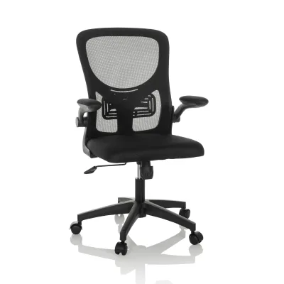 hjh OFFICE Home Office Bürostuhl BELIO Stoff / Netzstoff mit abklappbaren Armlehnen