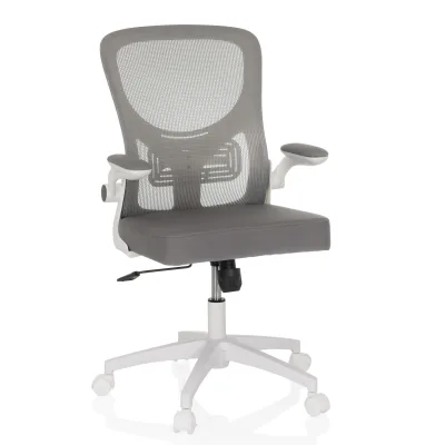 hjh OFFICE Home Office Bürostuhl BELIO W Stoff / Netzstoff mit abklappbaren Armlehnen