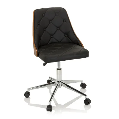 Mid.you Drehstuhl Schwarz, Teak 83x68 cm