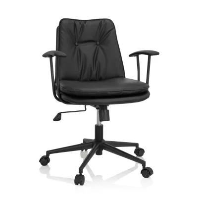 hjh OFFICE Home Office Bürostuhl SMALLO Kunstleder mit Armlehnen