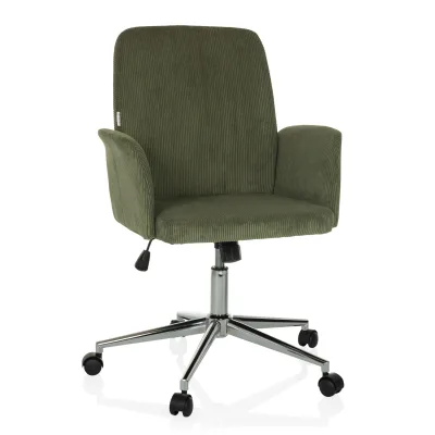 hjh OFFICE Home Office Bürostuhl SOLAO CORD Stoff mit Armlehnen