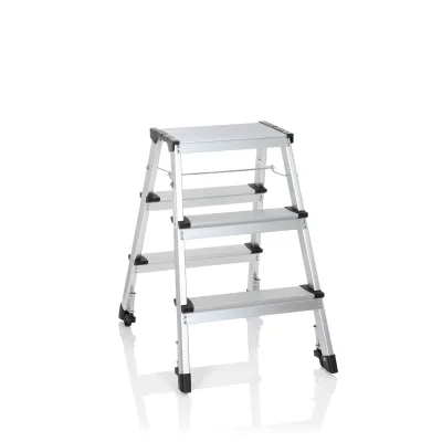 hjh OFFICE Klappleiter SOLID IV Aluminium