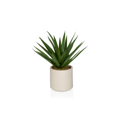 hjh OFFICE Kunstpflanze Agave Kunststoff, Stoff