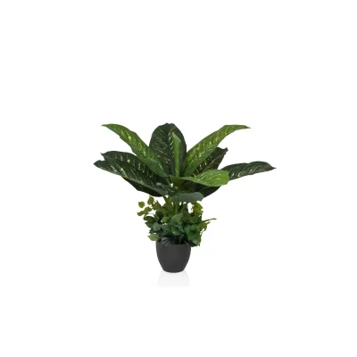 hjh OFFICE Kunstpflanze DIEFFENBACHIA Kunststoff