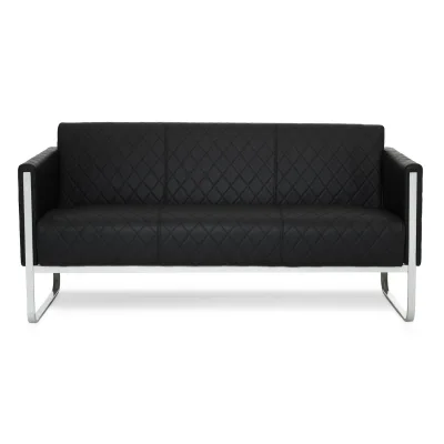 hjh OFFICE Lounge Sofa ARUBA STEP Kunstleder mit Armlehnen