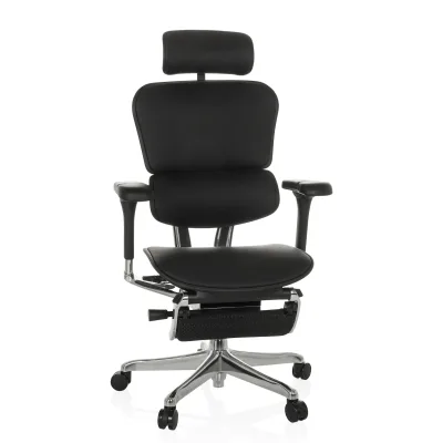 hjh OFFICE Luxus Chefsessel ERGOHUMAN PLUS LEGPRO GEN2 Leder mit Armlehnen (höhenverstellbar)
