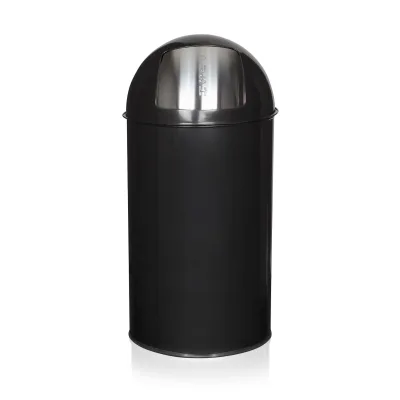 hjh OFFICE Mülleimer PUSH 50L Stahlblech