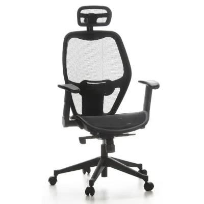 hjh OFFICE Profi Bürostuhl AIR-PORT Netzstoff mit abklappbaren Armlehnen