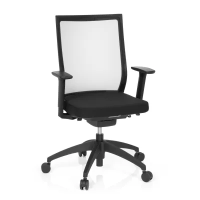 hjh OFFICE Profi Bürostuhl ASPEN Stoff / Netzstoff mit Armlehnen (höhenverstellbar)