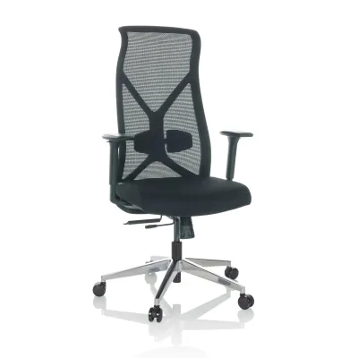 hjh OFFICE Profi Bürostuhl AZURRO B Stoff / Netzstoff mit Armlehnen