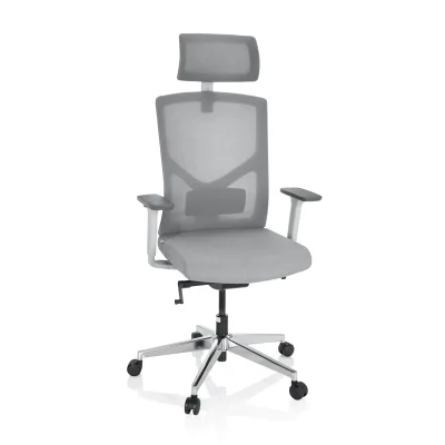 hjh OFFICE Profi Bürostuhl BRETON PRO W Stoff / Netzstoff mit Armlehnen (höhenverstellbar)