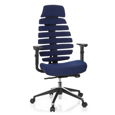 hjh OFFICE Profi Bürostuhl ERGO LINE II PRO Stoff mit Armlehnen (höhenverstellbar)