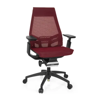 hjh OFFICE Profi Bürostuhl GENIDIA SMART BLACK Netzstoff mit Armlehnen
