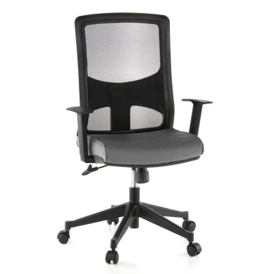 hjh OFFICE Profi Bürostuhl LAVITA Stoff / Netzstoff mit Armlehnen (höhenverstellbar)