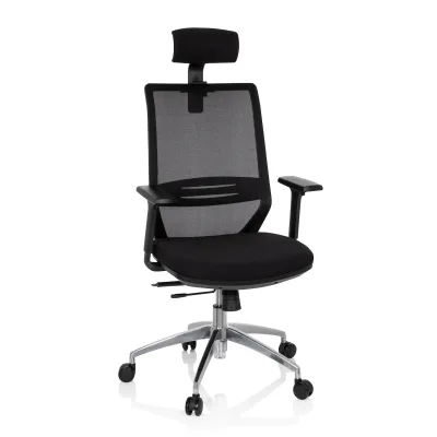 hjh OFFICE Profi Bürostuhl PROFONDO PRO Stoff / Netzstoff mit Armlehnen (höhenverstellbar)
