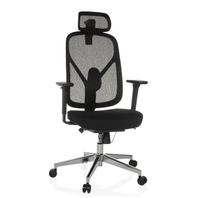 hjh OFFICE Profi Bürostuhl RALOO PRO Stoff / Netzstoff mit Armlehnen (höhenverstellbar)