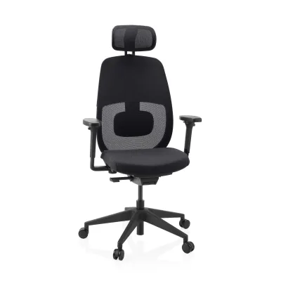 hjh OFFICE Profi Bürostuhl Skandis Pro Stoff / Netzstoff mit Armlehnen (höhenverstellbar)