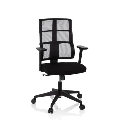 hjh OFFICE Profi Bürostuhl SPINIO Stoff / Netzstoff mit Armlehnen (höhenverstellbar)