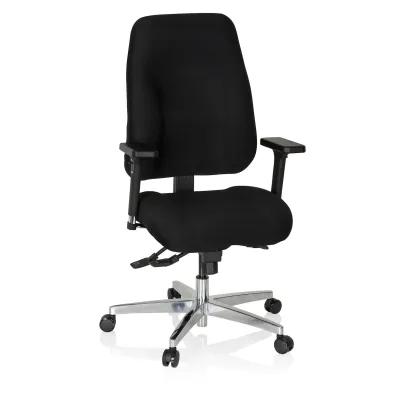hjh OFFICE Profi Bürostuhl ZENIT COMFORT Stoff mit Armlehnen (höhenverstellbar)