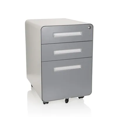 hjh OFFICE Rollcontainer COLOR PLUS I Stahl