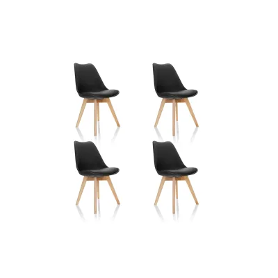hjh OFFICE Schalenstuhl 4er Pack SCANDI 4 Kunststoff ohne Armlehnen