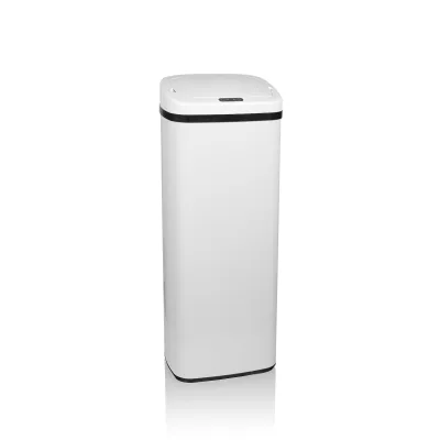 hjh OFFICE Sensor-Mülleimer CLEAN V Stahlblech, Kunststoff