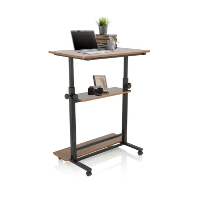 hjh OFFICE Stehschreibtisch WORKSTATION II Melaminharzbeschichtete Spanplatte, Gestell pulverbeschichteter Stahl