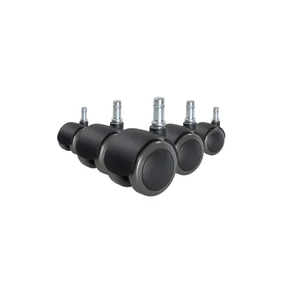 hjh OFFICE Stuhlrollen 5x ROLO FIX 10mm/50mm Metall, Kunststoff