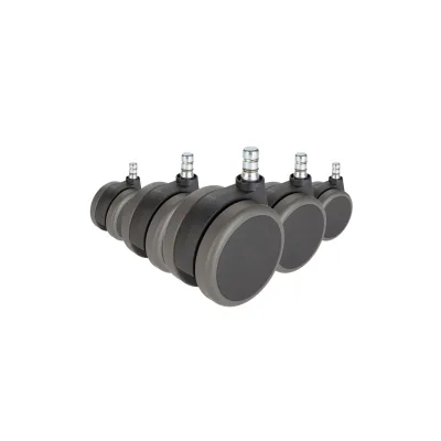 hjh OFFICE Stuhlrollen 5x ROLO No-Noise 11mm/75mm Metall, Kunststoff